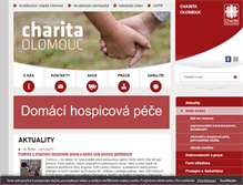 Tablet Screenshot of olomouc.charita.cz